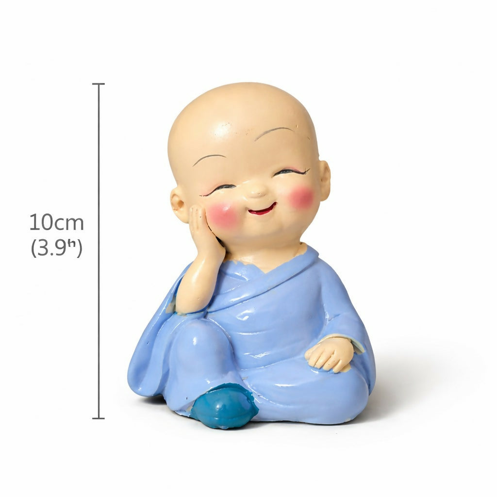 Smiling Monk Baby Buddha figurine with glossy finish