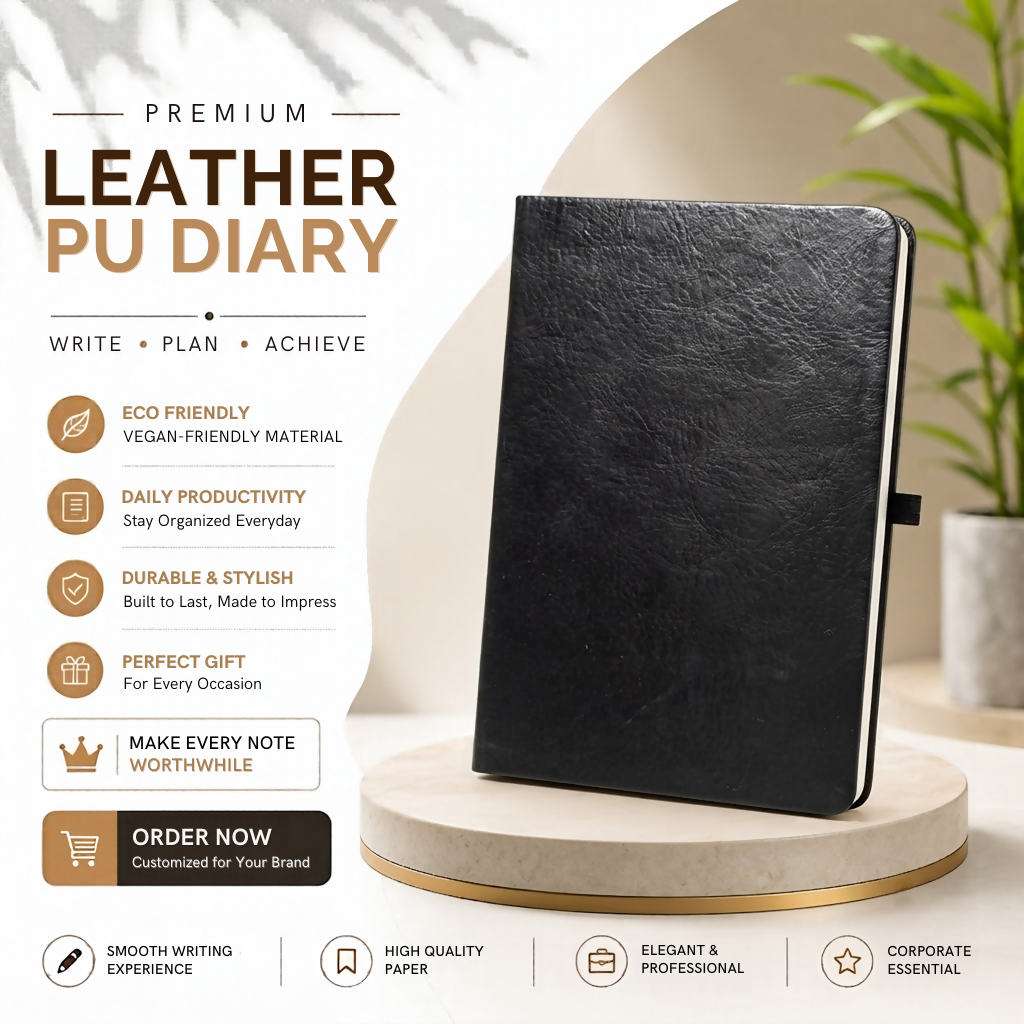 1 DIARY - PU - BLACK -  G