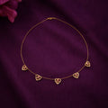 Heart Charm Necklace – Vibrant Ruby Accents & Gold Finish