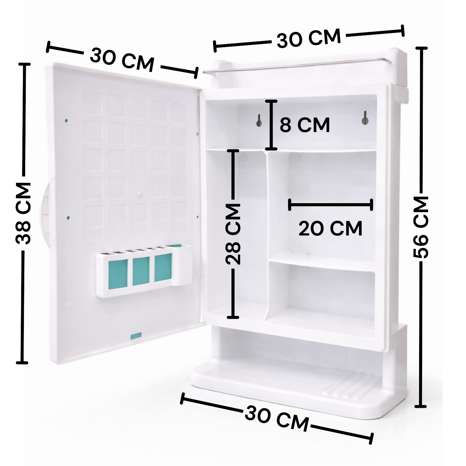 Professional Wall-Mount Makeup Studio With High-Gloss Finish & Mirror