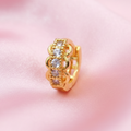 Gold Plated Filigree AD Nosepin Ring Infinity Hoop for women and girls