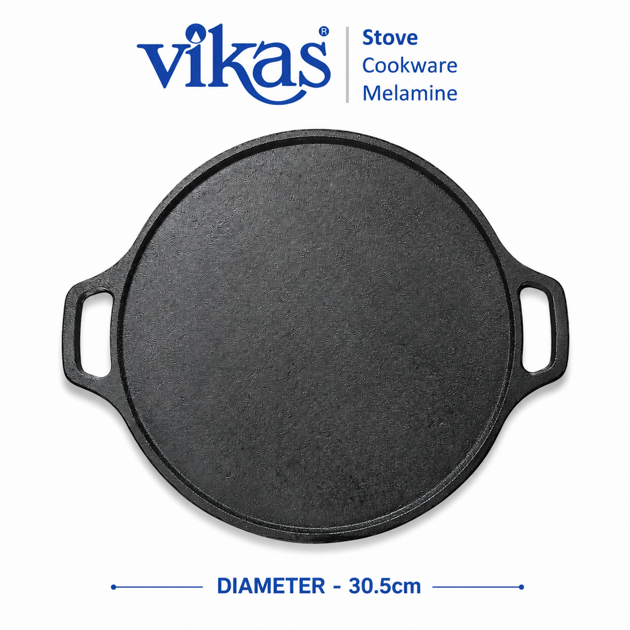 Vikas Cast Iron Flat Tawa front view