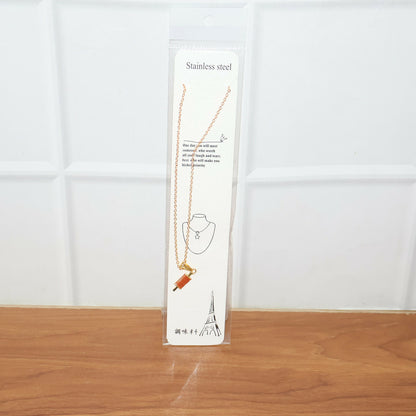 Stylish Firki Shape Pendant Necklace with Chain for Women