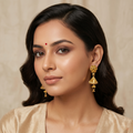 Ethnic Gold Plated Jhumki Earrings – Traditional Gift for Women