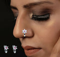 Non Piercing Nose Ring Set – Floral, Clip-On & Versatile