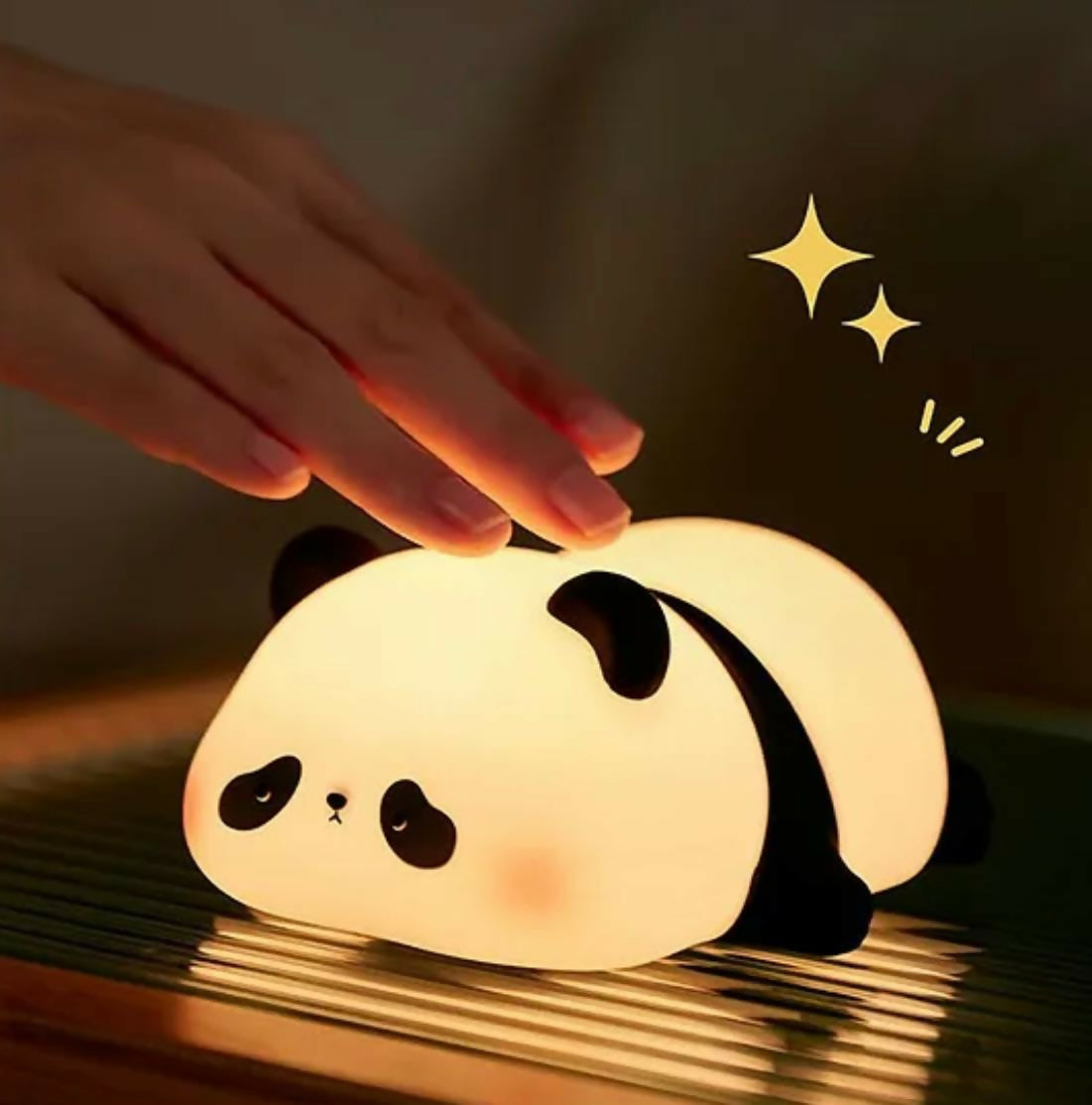 Cute Silicone Panda LED Night Lamp – Soft Color-Changing Kids Bedside Light