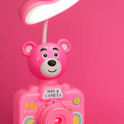 Cute Bear LED Desk Lamp with Pen Holder for Kids Study Table