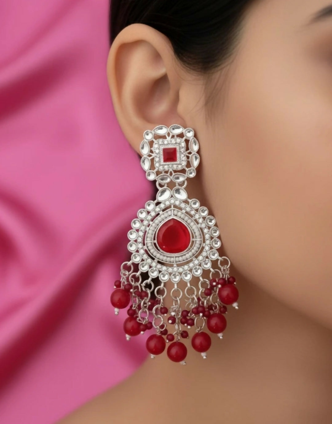 Drop & Danglers Kundan Earrings girls and women