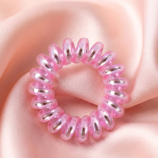 Ponytail holder spiral coil hair band in mixed colors