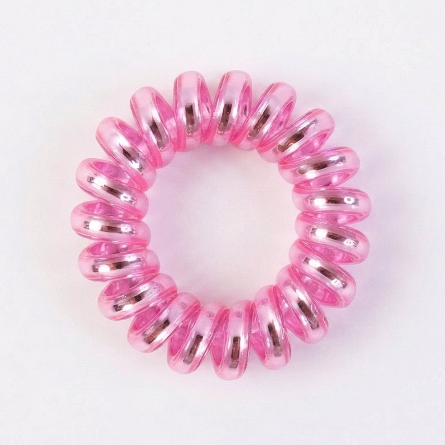 Hair elastic spiral coil telephone wire style band