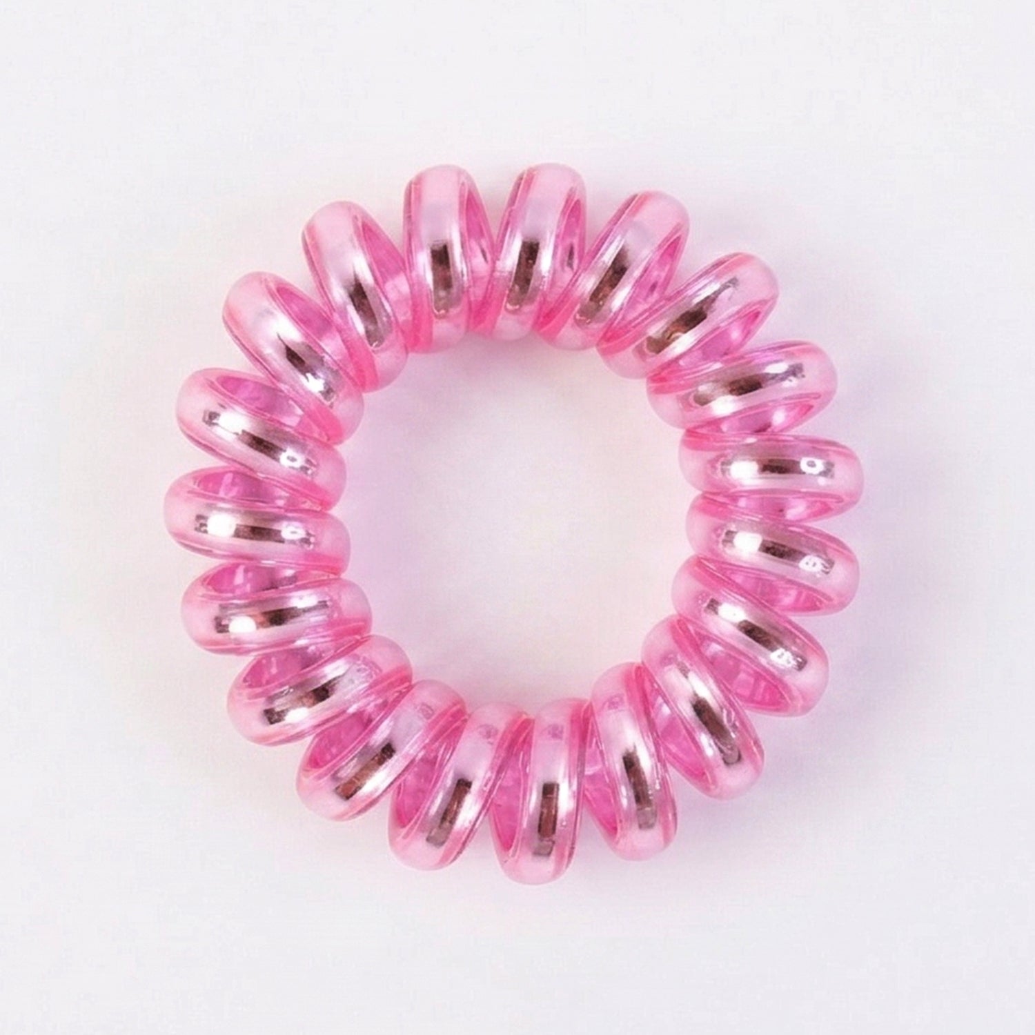 Hair elastic spiral coil telephone wire style band