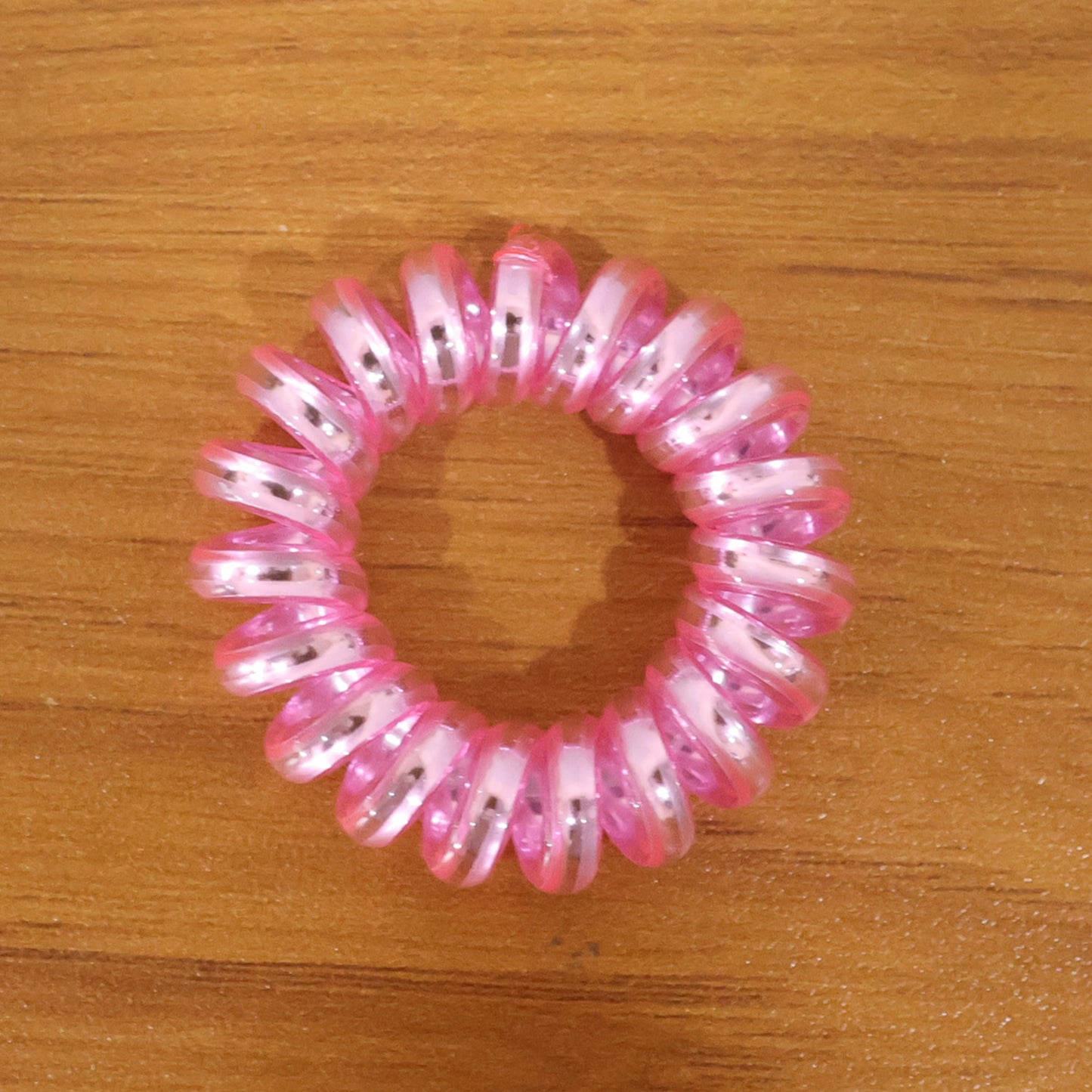 Soft Stretchable Spiral Coil Hair Band - Mixed Colors, 1 Pc