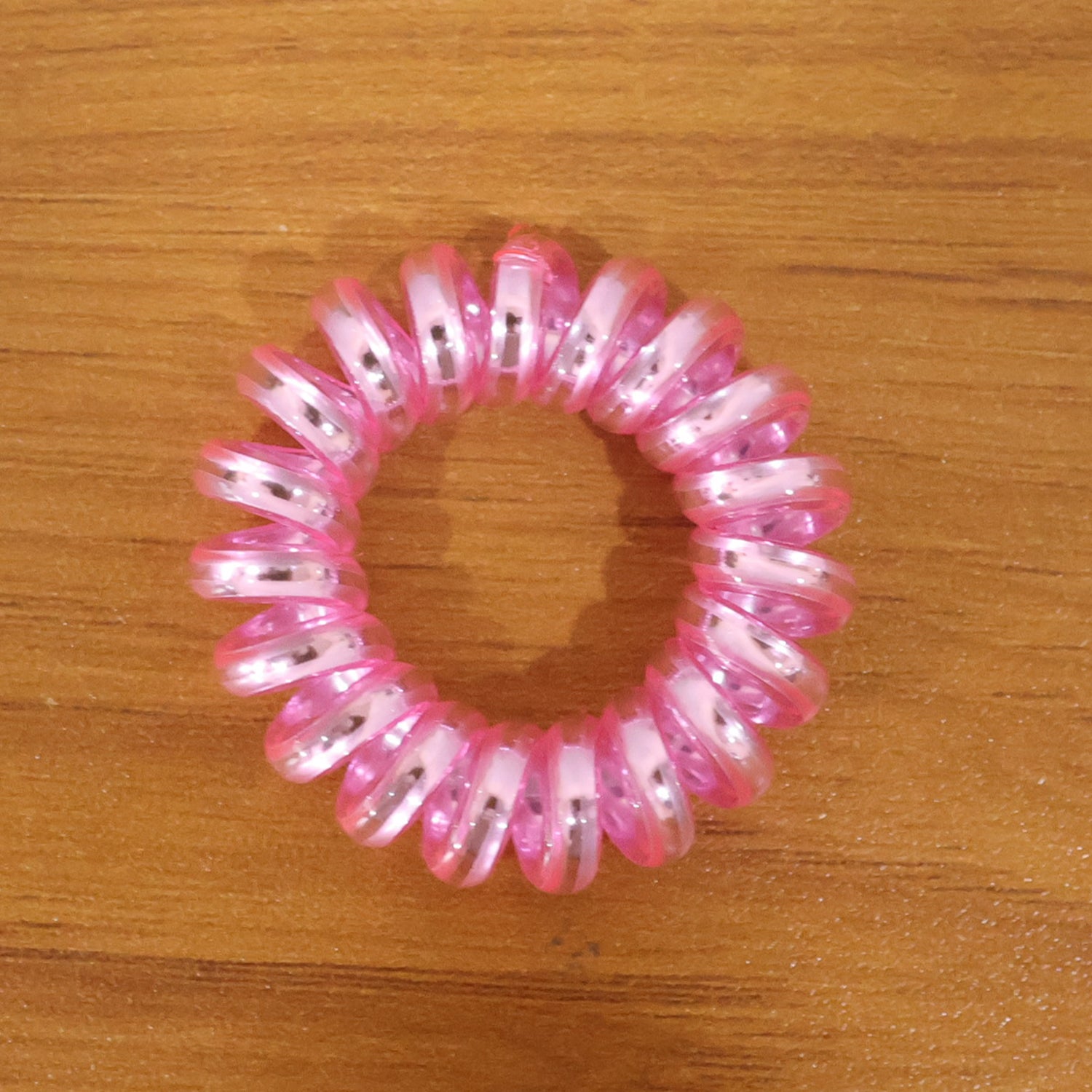 Soft Stretchable Spiral Coil Hair Band - Mixed Colors, 1 Pc