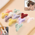 Fur Coated Hair Clutcher Clips – Soft Grip Set of 12