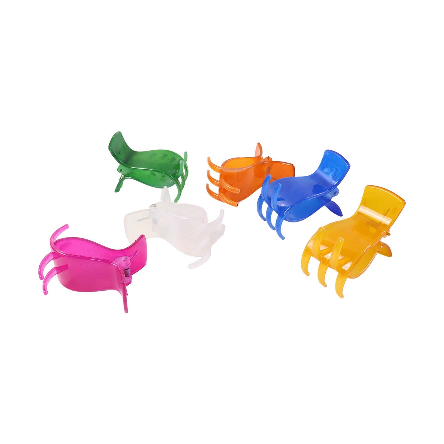 Mini Hair Claw Clips for Girls – 6 Pc Colorful Small Hair Clamps
