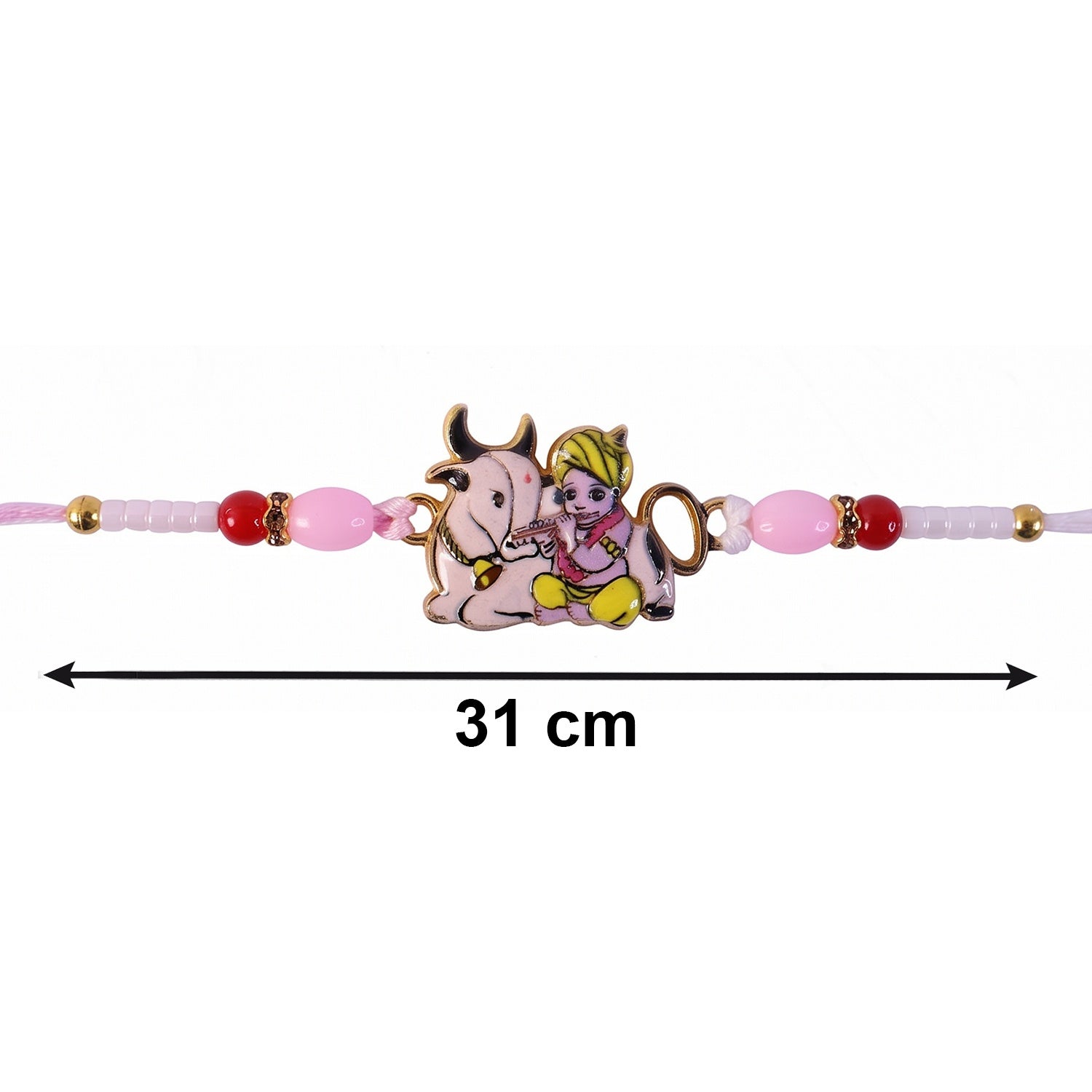 Krishna with Cow Designer Rakhi Traditional & Comfortable for Brother (5pcs)