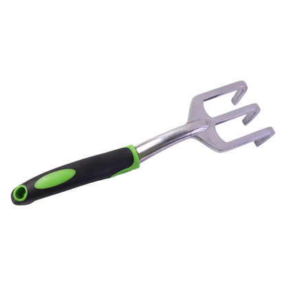 3 Prong Garden Hand Cultivator Fork Stainless Steel Tool Ergonomic Handle (1 Pc)