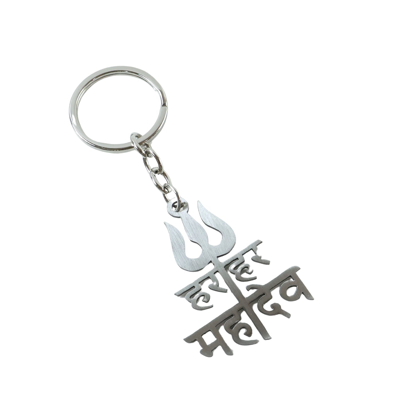 hindu trishul keychain charm