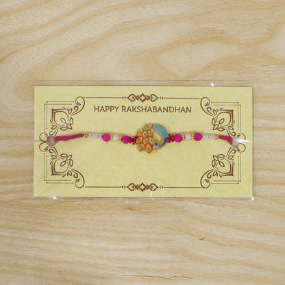 Peacock themed Rakhi symbolizing love and protection