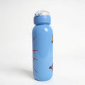 Kids Plastic Water Bottle with Straw & Flip Lid, 750ml, Blue