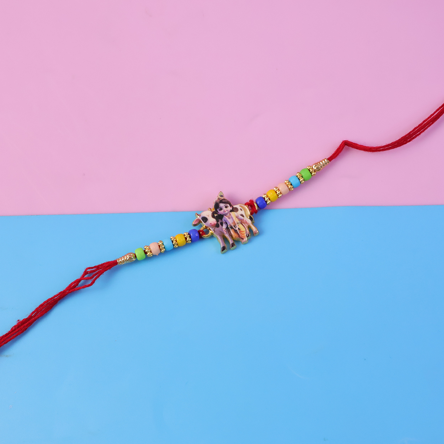 Lord Krishna Rakhi Spiritual Design for Raksha Bandhan (5pcs)