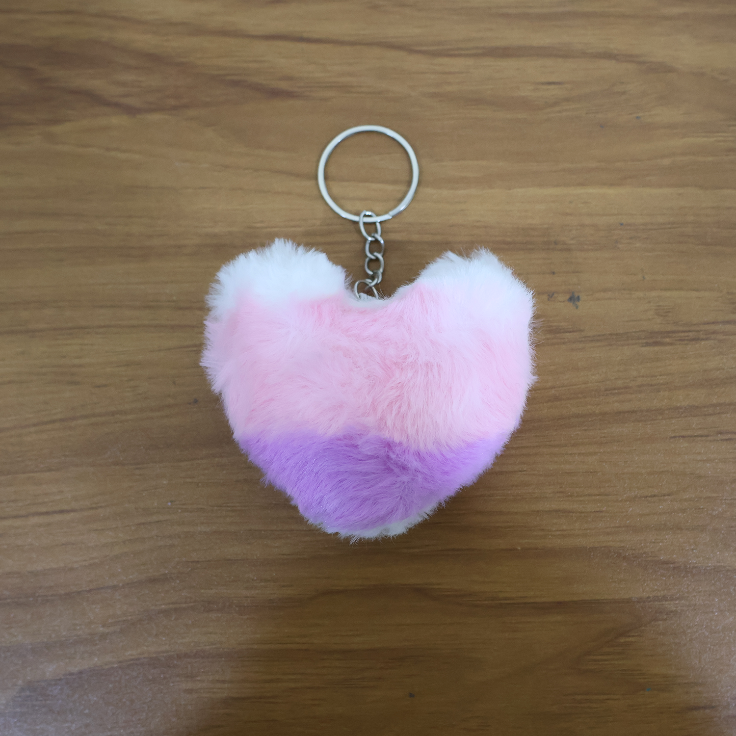 Soft Plush Cute Heart Keychain - 1 Pc