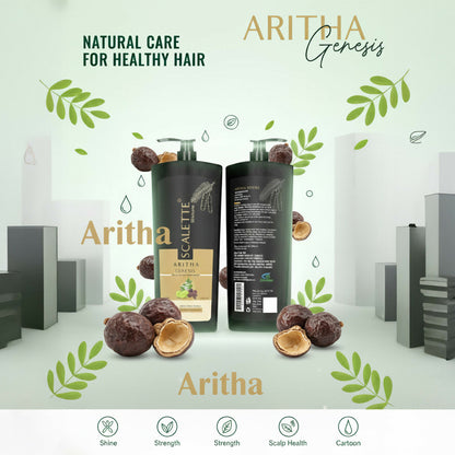 Scalette Aritha Genesis Shampoo & Conditioner for Natural Care, Shine & Healthy-Looking Hair