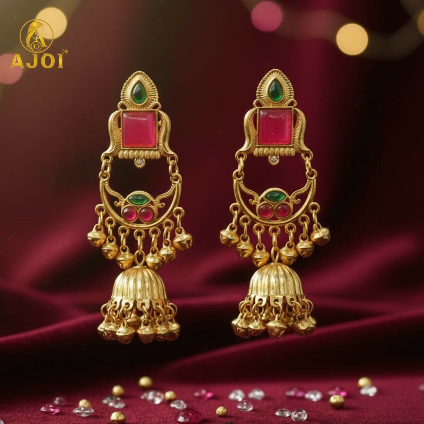 Maharani Designer Jhumkhi Drop Earrings