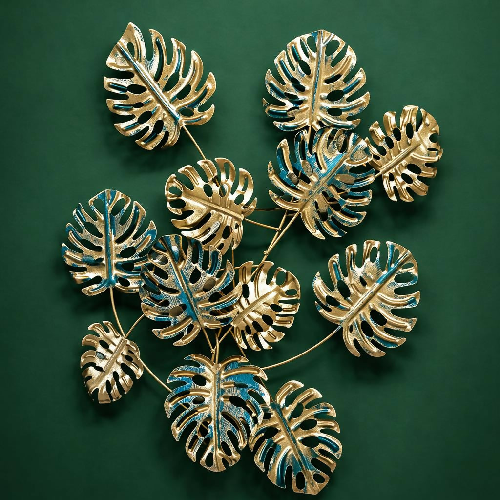 Modern Metal Leaf Wall Art Decor for Living Room Wall Decoration