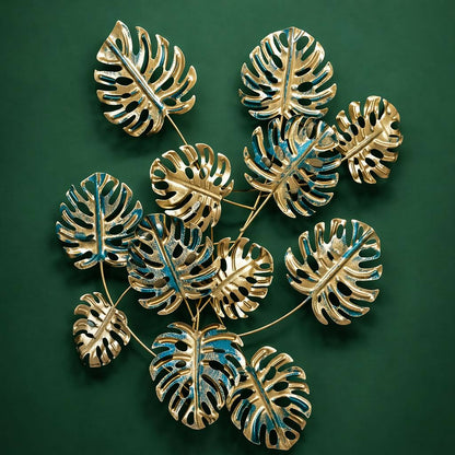 Modern Metal Leaf Wall Art Decor for Living Room Wall Decoration