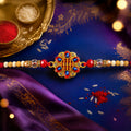 Designer Rakhi For Brother With Bro Theme Centerpiece And Premium Gift Card