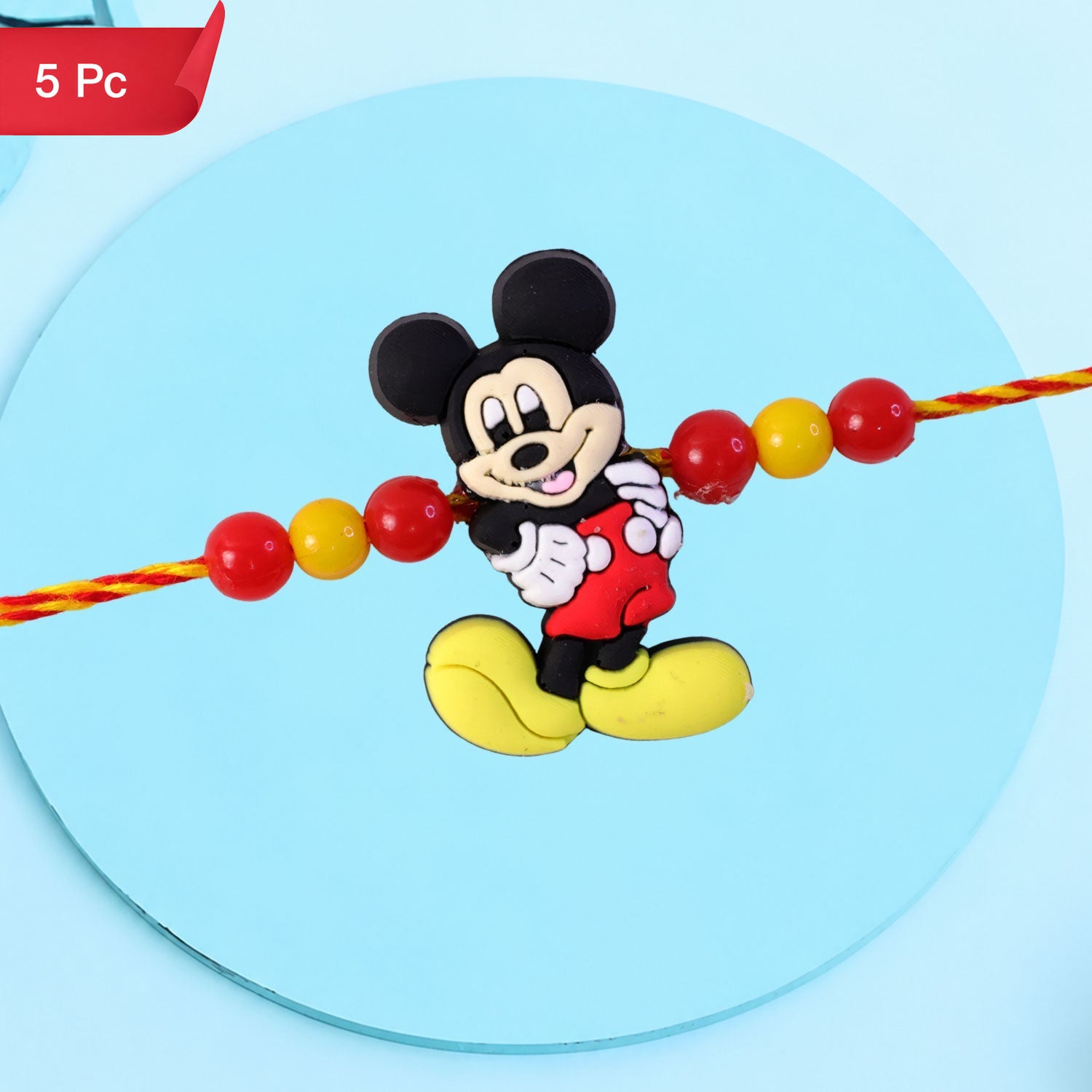 Cartoon Mouse Character Rakhi Beaded Designer for Kids & Brother (5pcs)