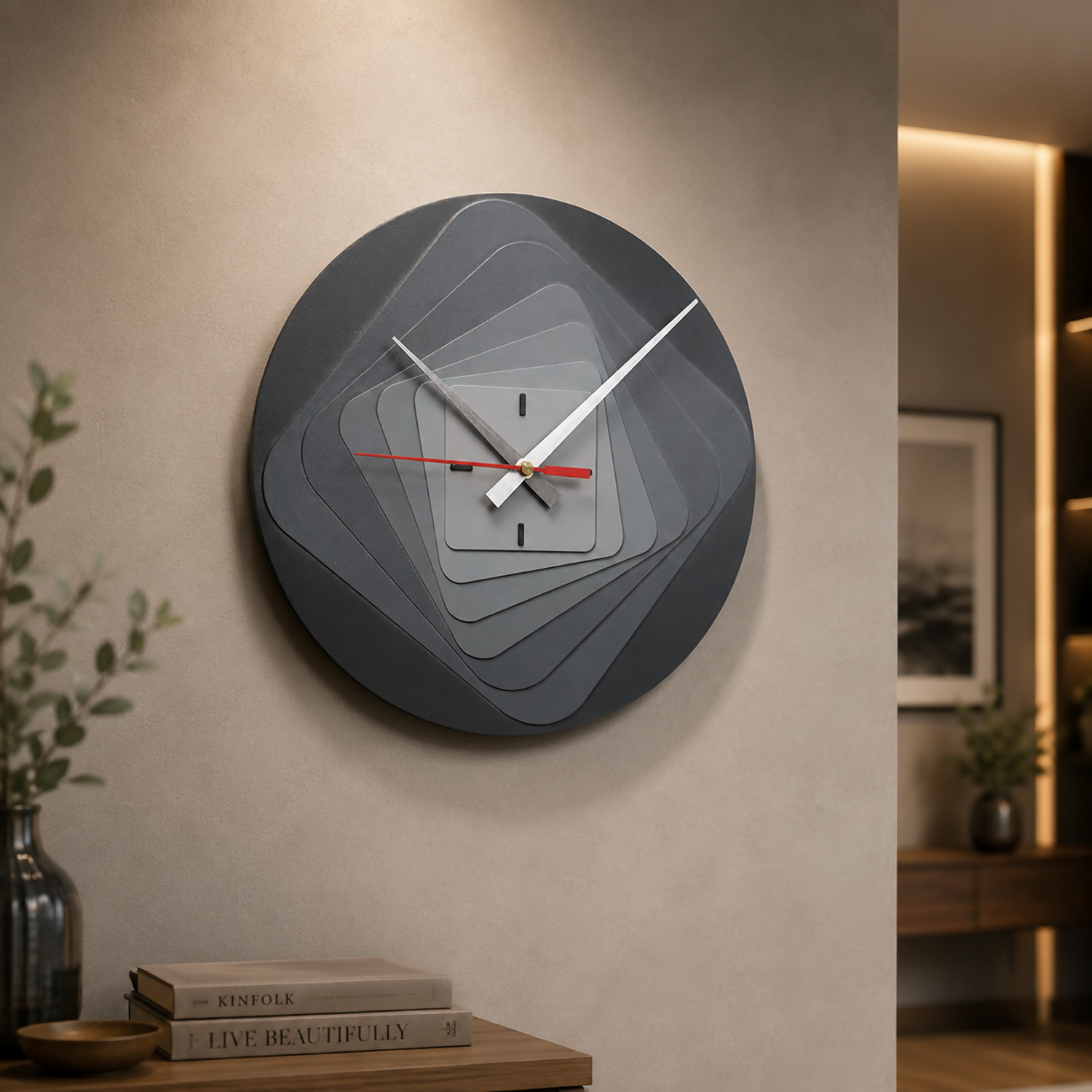 Clock 7 Layer Grey 3