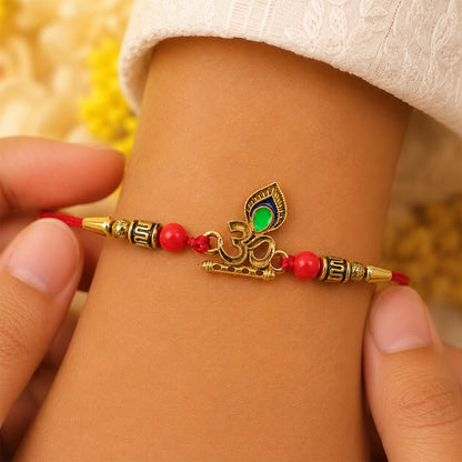 Beadwork Rakhi for Brothers Traditional Design for Raksha Bandhan (10pcs)