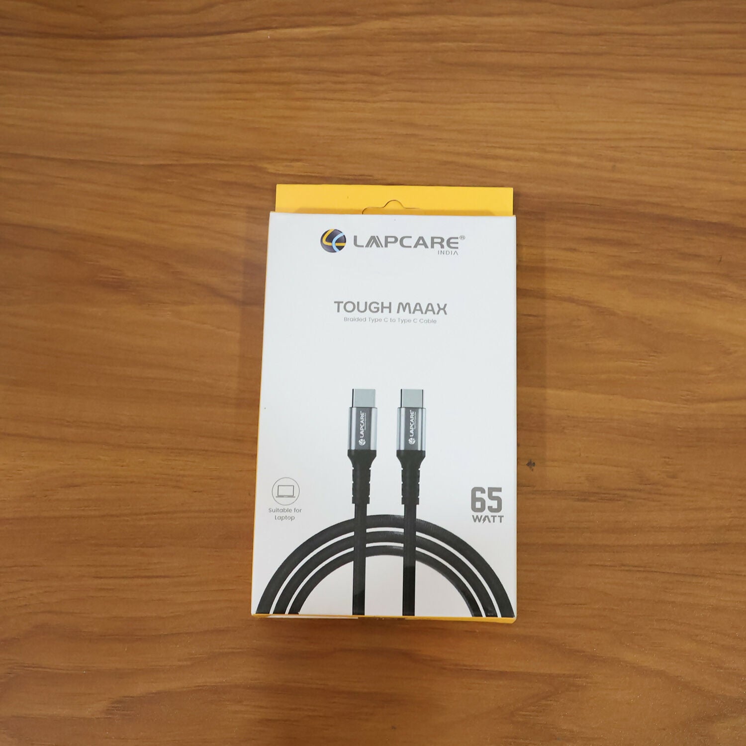 Lapcare Tough Maax USB Type-C to Type-C Braided Charging Cable with 65W Support