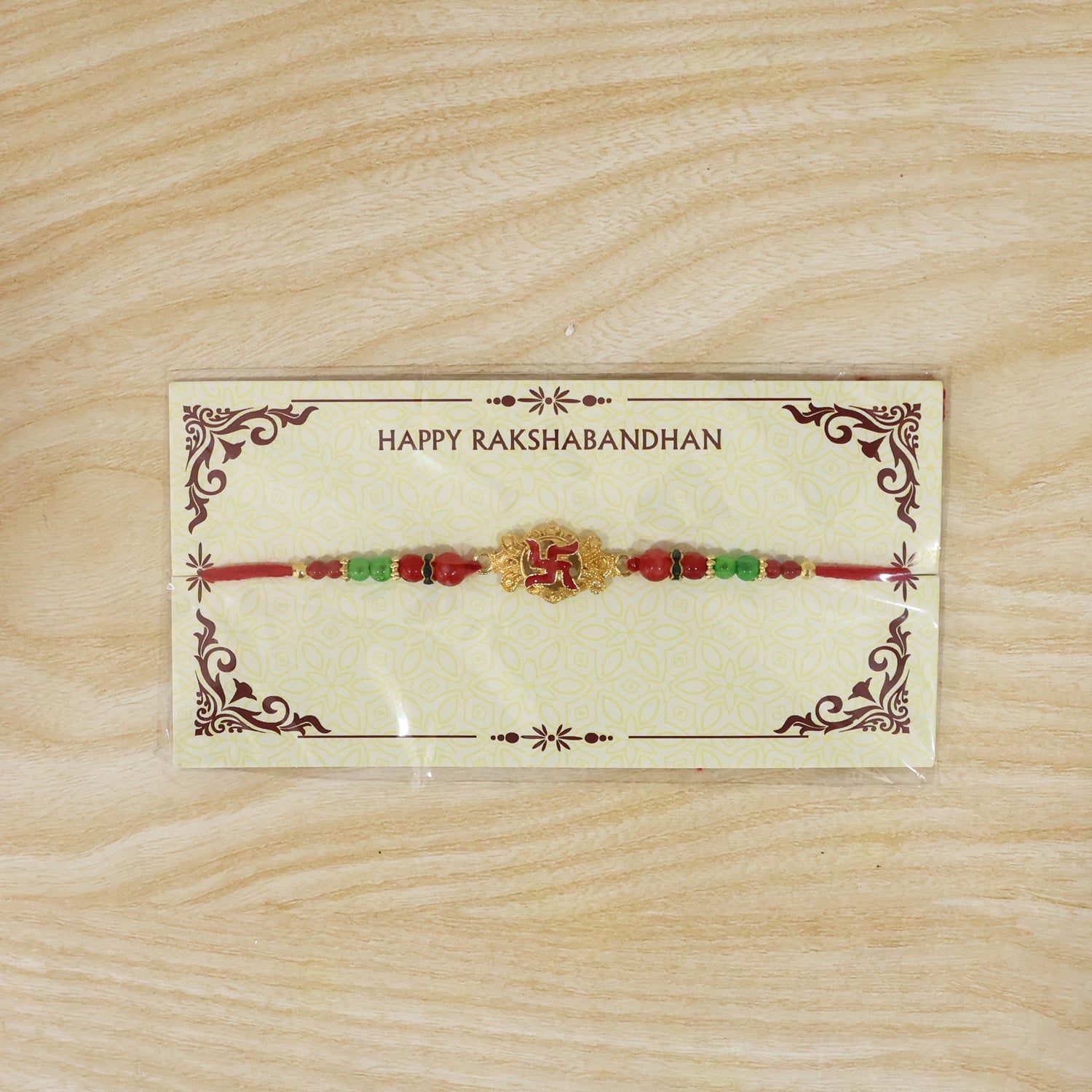 Festive Swastik Rakhi perfect for gifting