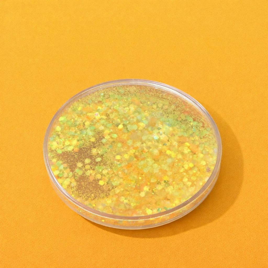 Yellow Glitter Resin Cup Lid and Coaster Set for Mug Cover