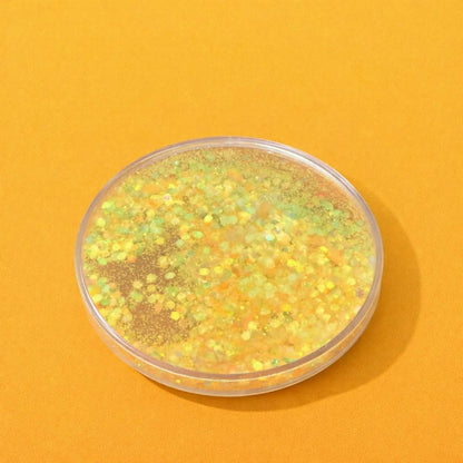 Yellow Glitter Resin Cup Lid and Coaster Set for Mug Cover