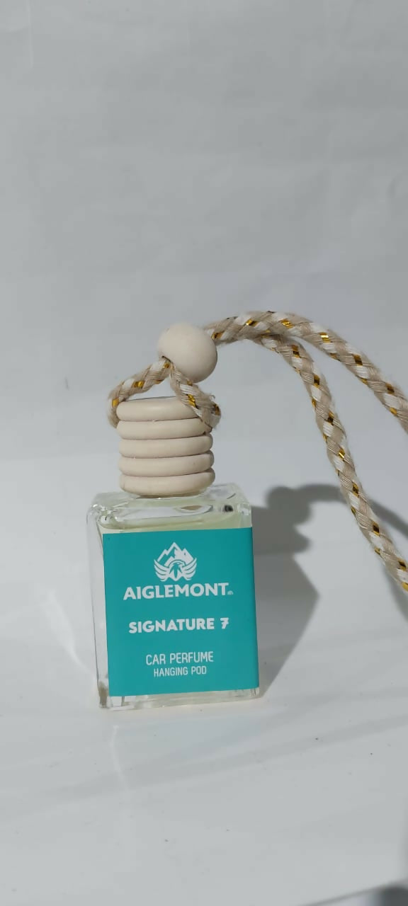 Aiglemont Signature 7 Car Perfume Hanging Pod 10ml | Long-Lasting Car Air Freshener | Premium Car Interior Accessory