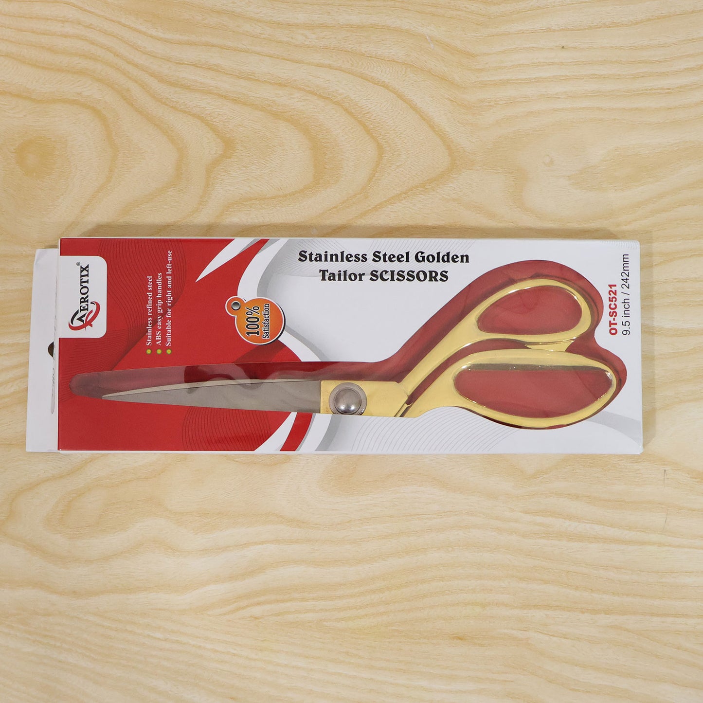 Golden Handle 9.5 Inch Professional Tailor Scissors for Fabric, Dressmaking, Sewing