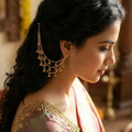 Gold Plated 3 Layer Ghungroo Ear Chain Traditional Kaan Chain Jewellery