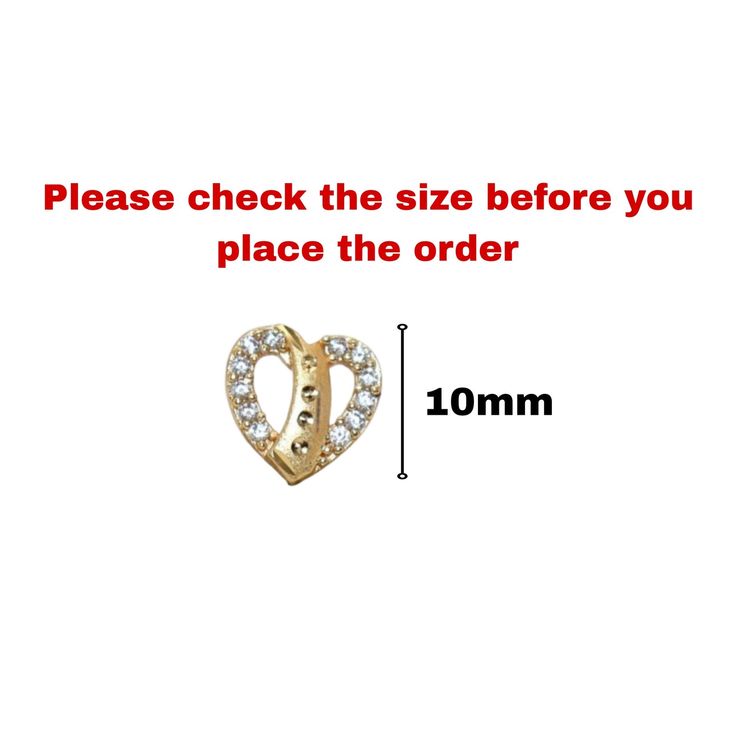 Gold Plated Heart Stud Earrings with for women and girls