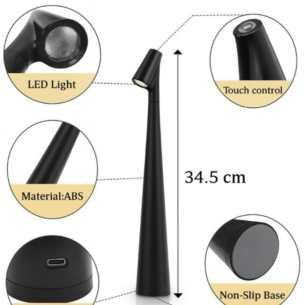 Modern LED Desk Lamp Touch Control USB Rechargeable Study Light