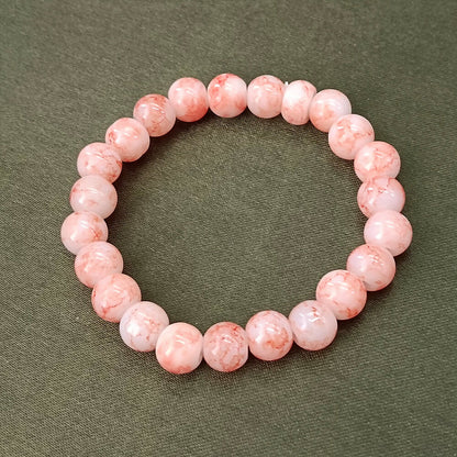 Orange Glass Beads Bracelet
