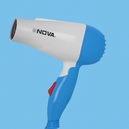 Nova 1000W Foldable Hair Dryer for Men & Women – Hot & Cold Compact Dryer