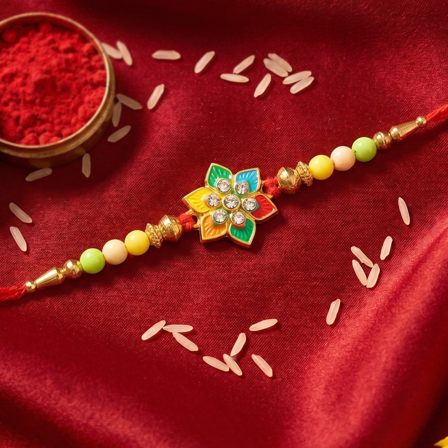 Star Kundan Rakhi – Unique Designer Gift for Brother