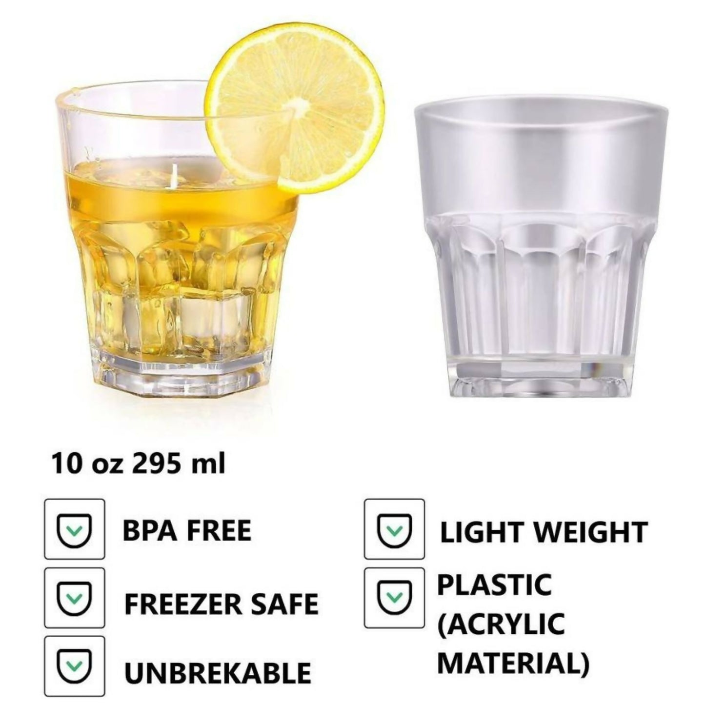 ice plastic glass (pack of 6 )