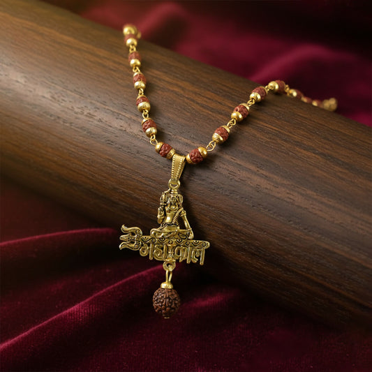 Mahakal Pendant with Rudraksha Necklace Mala