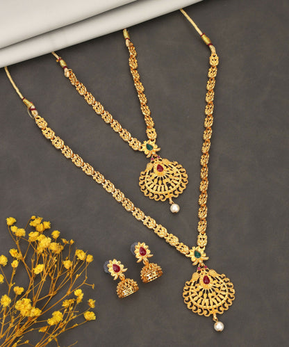 Temple Jewellery Lakshmi Coin Choker with Jhumka Earrings