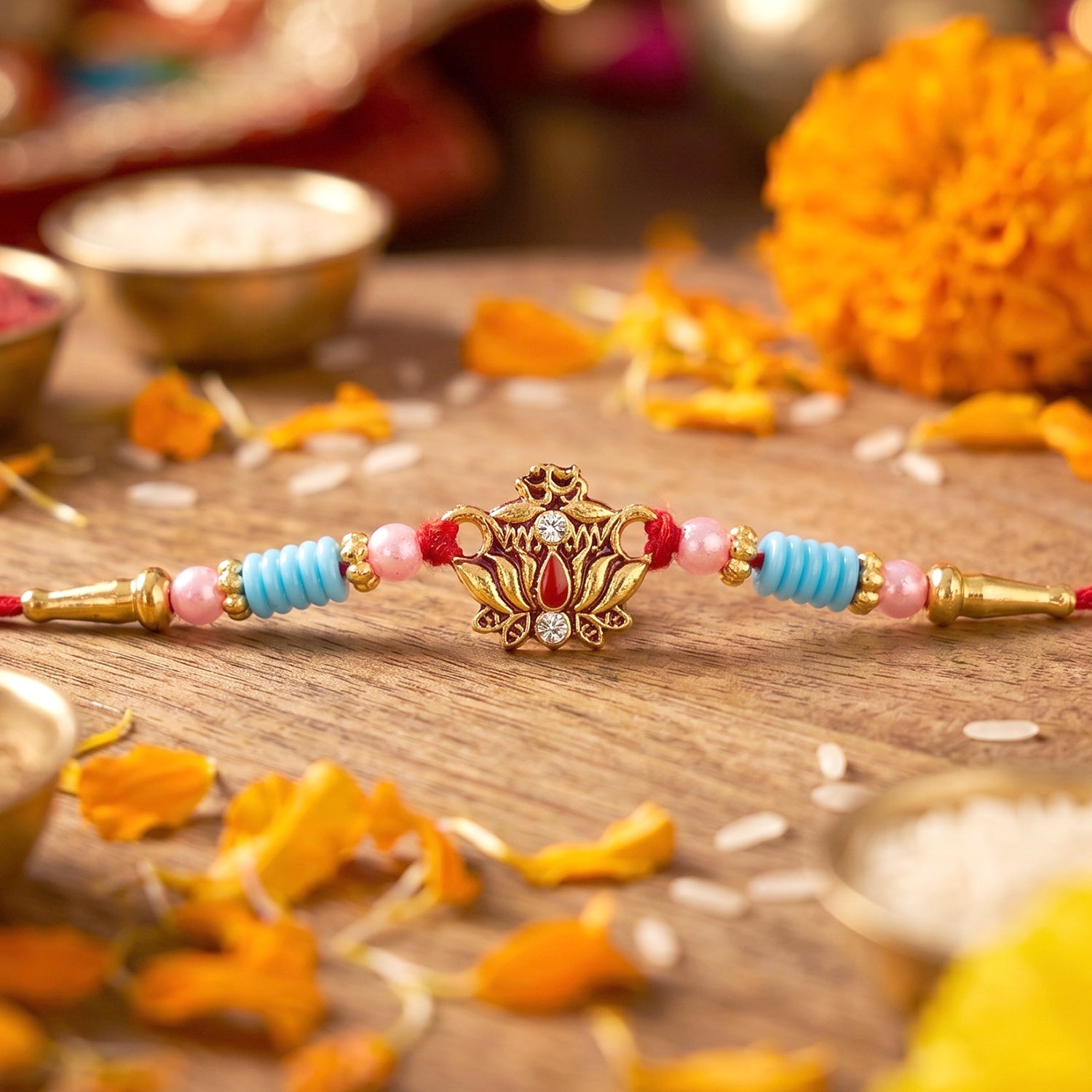 Traditional designer Rakhi for Raksha Bandhan